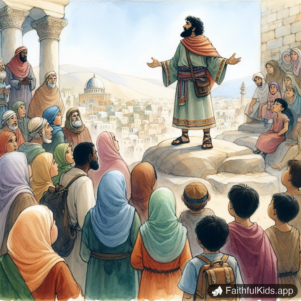 Paul in Athens for Kids: Bible Story Explained Simply - Key Moment Illustration
