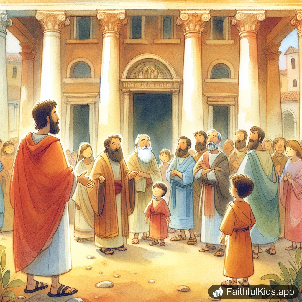 Illustration from Paul in Rome for Kids: Bible Story Explained Simply
