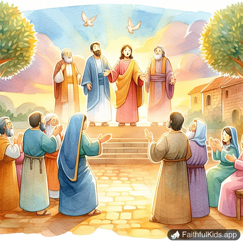 Illustration from Pauls Farewell for Kids: Bible Story Explained Simply