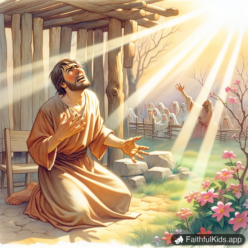 Peter Denies Jesus for Kids: Bible Story Explained Simply - Key Moment Illustration