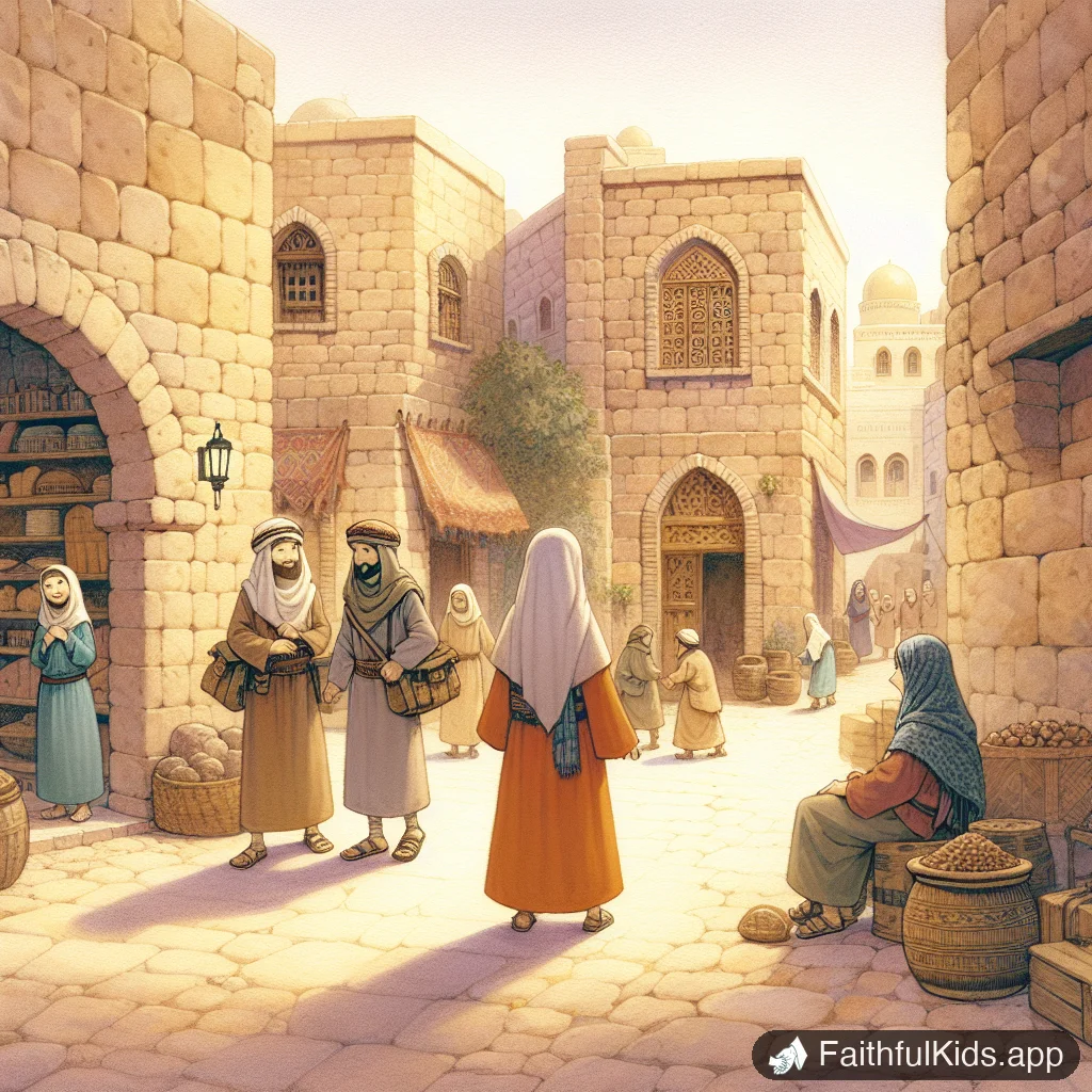 Illustration from Rahab and the Spies for Kids: Bible Story Explained Simply