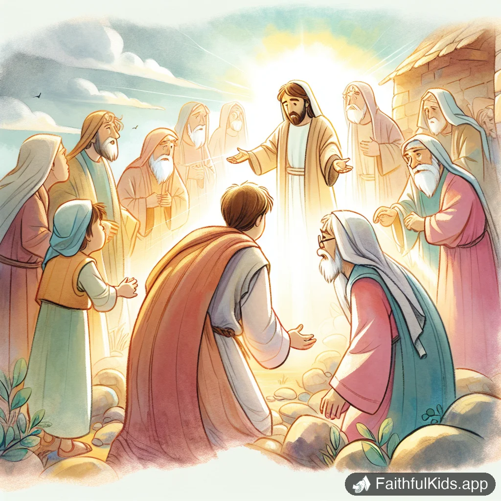 Rejected in Nazareth for Kids: Bible Story Explained Simply - Key Moment Illustration