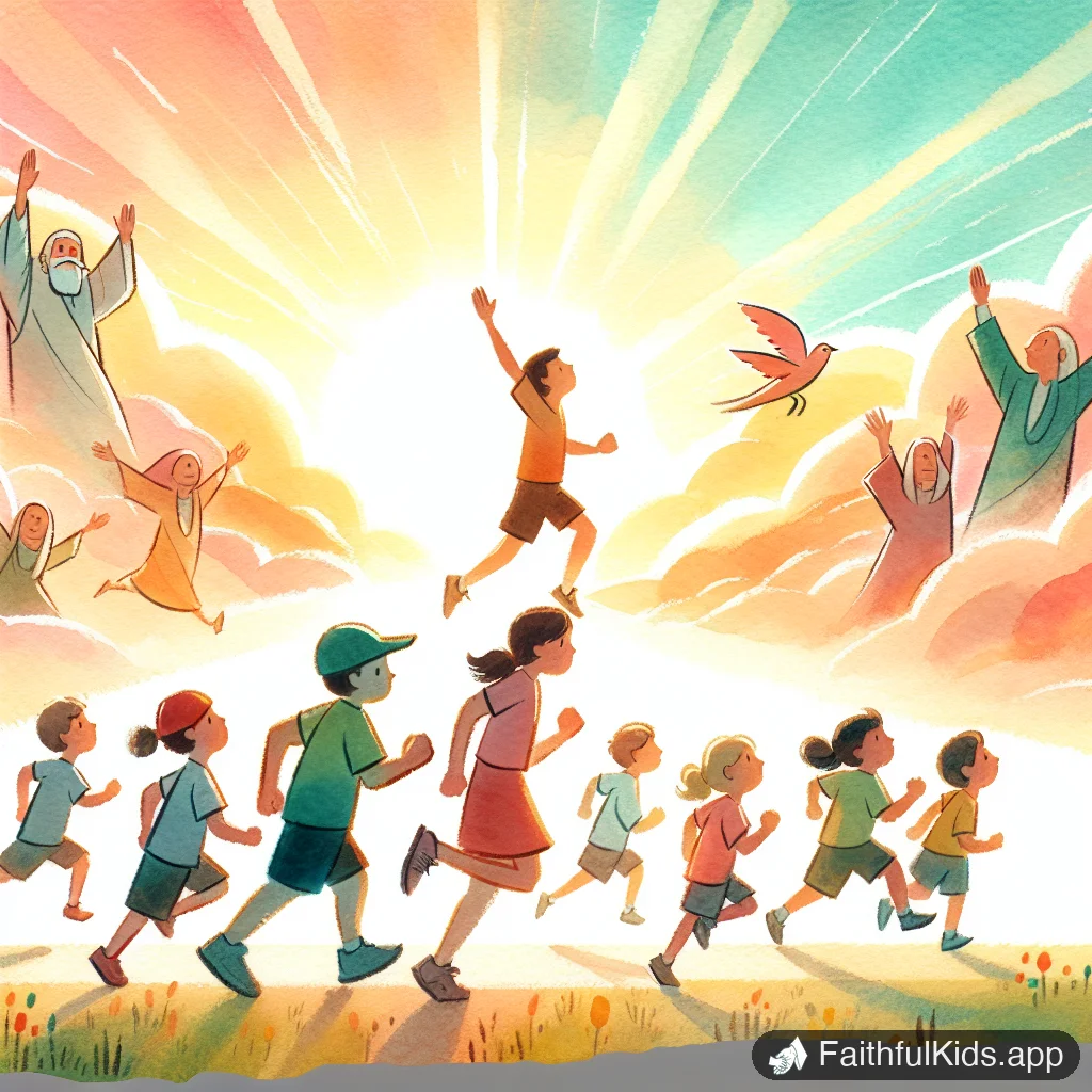 Running the Race for Kids: Bible Story Explained Simply - Key Moment Illustration