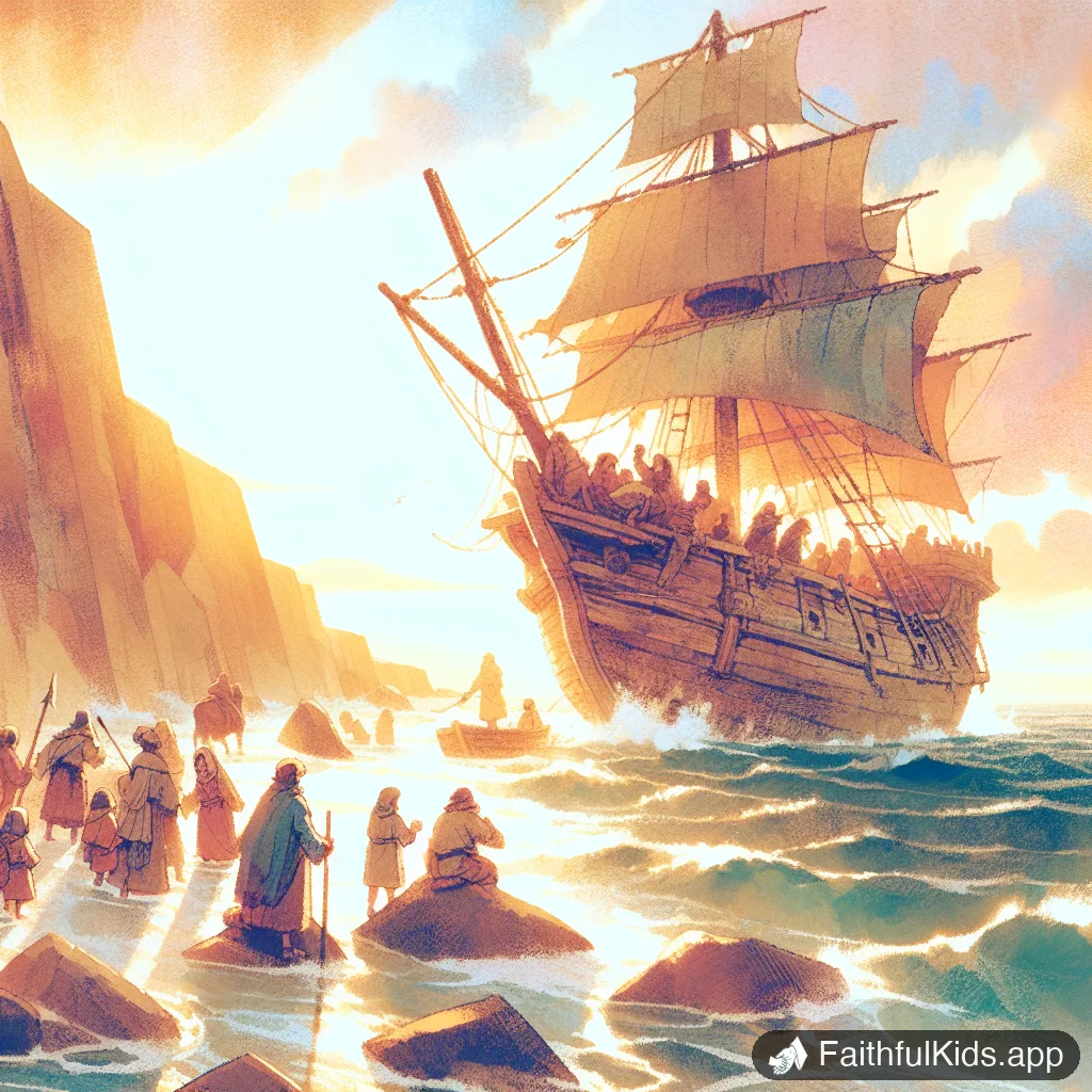 Illustration from Shipwrecked for Kids: Bible Story Explained Simply