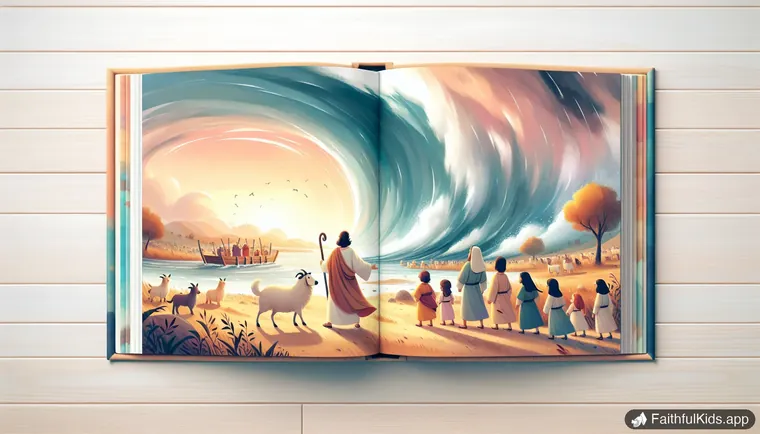 Miracles of Jesus: illustration from Calming the Storm