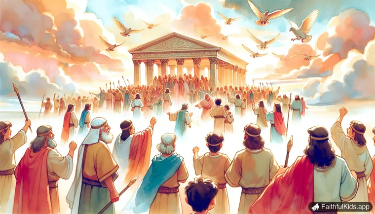The Return Home: illustration from Cyrus Sets Them Free