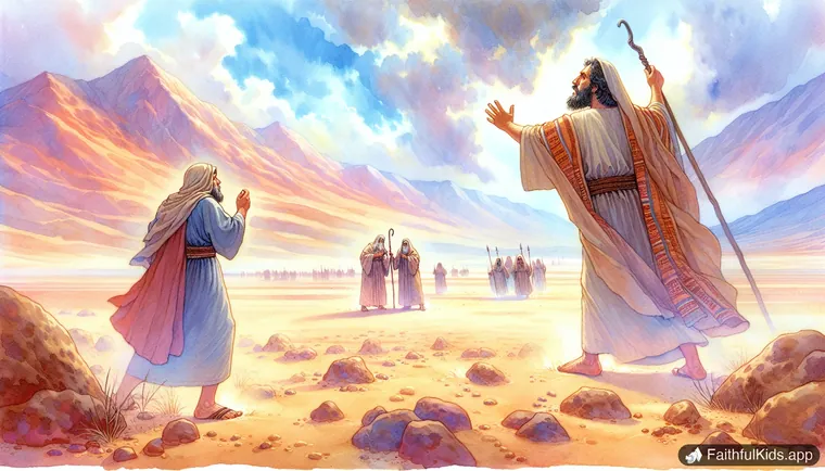 Jesus Begins Ministry: illustration from Temptation in the Desert