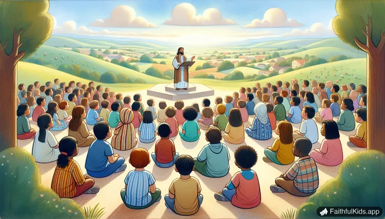 Teachings of Jesus: illustration from The Sermon on the Mount