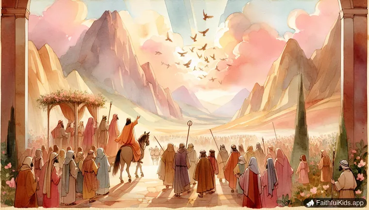 Road to the Cross: illustration from The Triumphal Entry