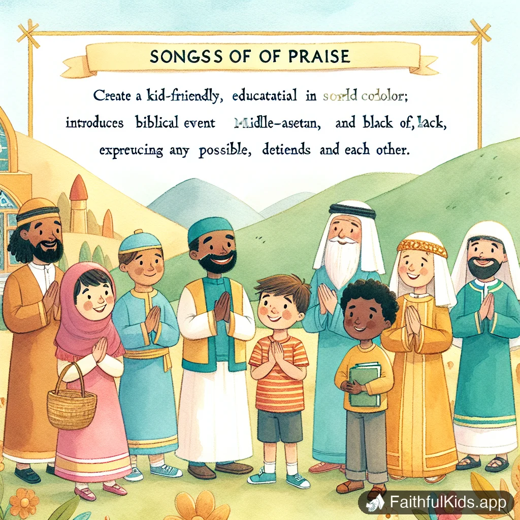 Illustration from Songs of Praise for Kids: Bible Story Explained Simply