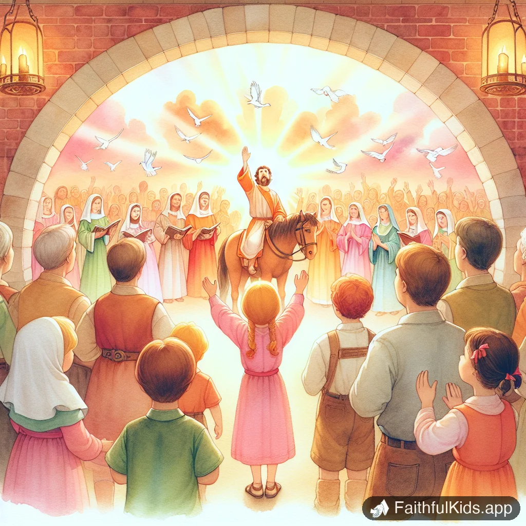 Songs of Praise for Kids: Bible Story Explained Simply - Key Moment Illustration
