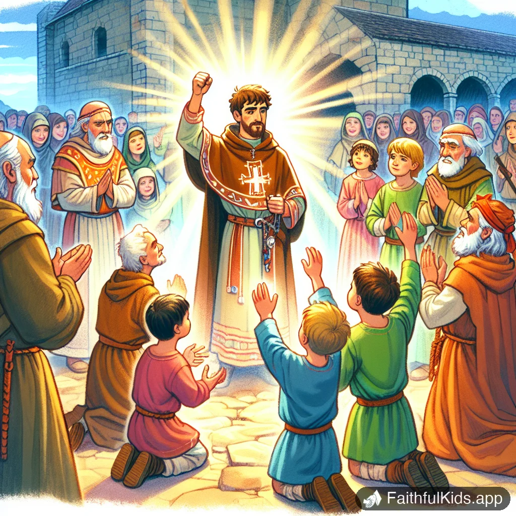 Stephen the First Martyr for Kids: Bible Story Explained Simply - Key Moment Illustration