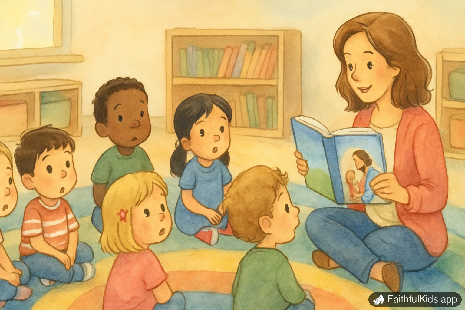 10 Sunday School Lessons for Preschoolers (Ages 3-5) - Bible Story Illustration