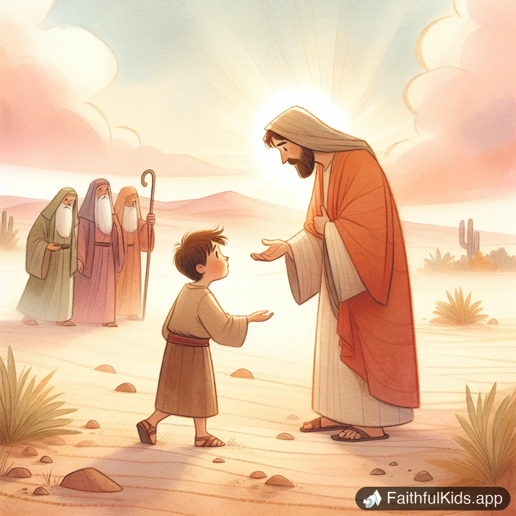 Temptation in the Desert for Kids: Bible Story Explained Simply - Key Moment Illustration