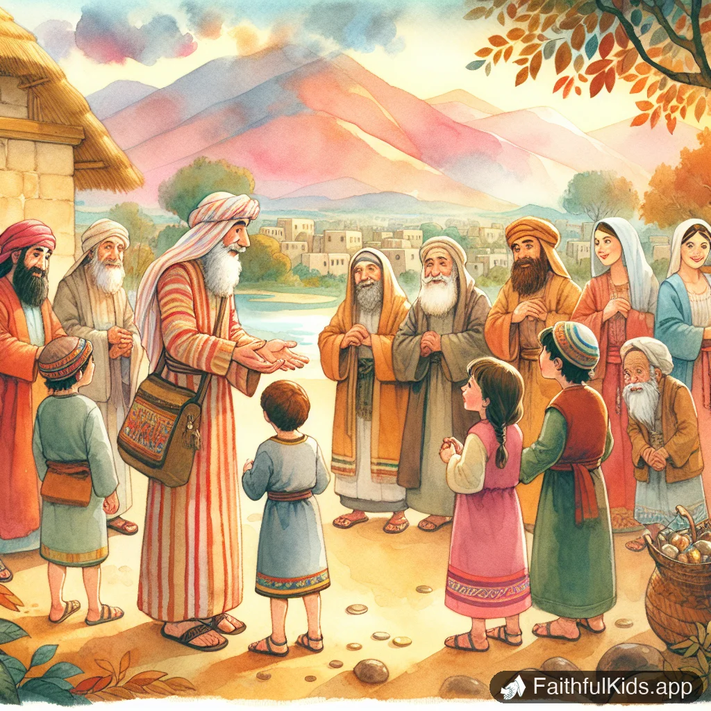 Illustration from Ten Lepers Healed for Kids: Bible Story Explained Simply