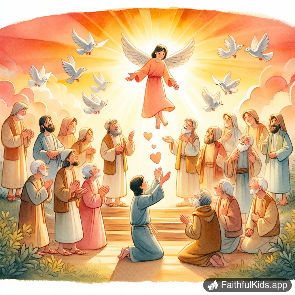 The Beatitudes for Kids: Bible Story Explained Simply - Key Moment Illustration