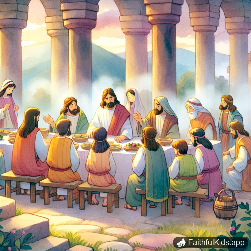 Illustration from The Betrayal for Kids: Bible Story Explained Simply