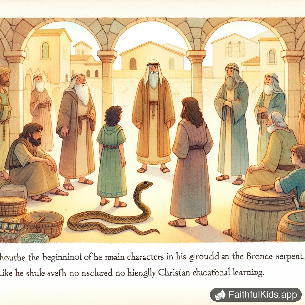 Illustration from The Bronze Serpent for Kids: Bible Story Explained Simply