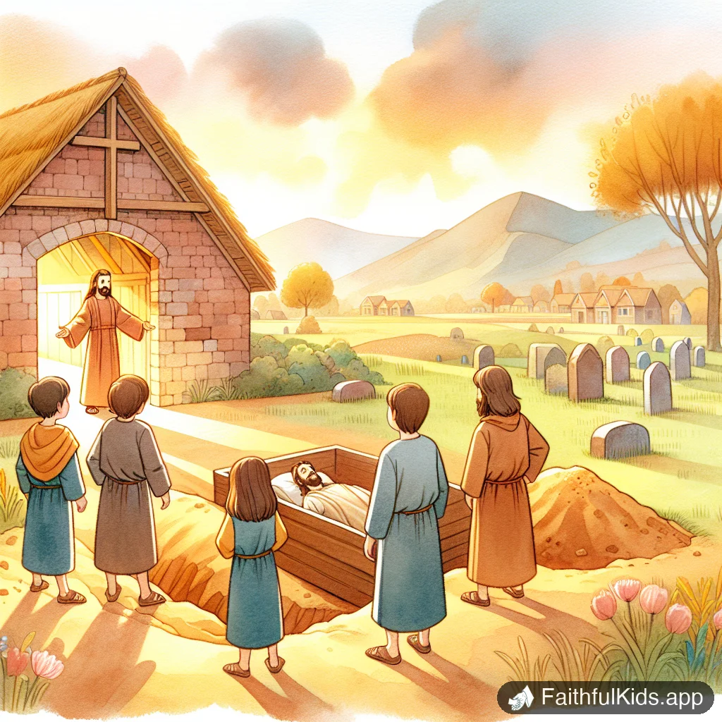 Illustration from The Burial for Kids: Bible Story Explained Simply