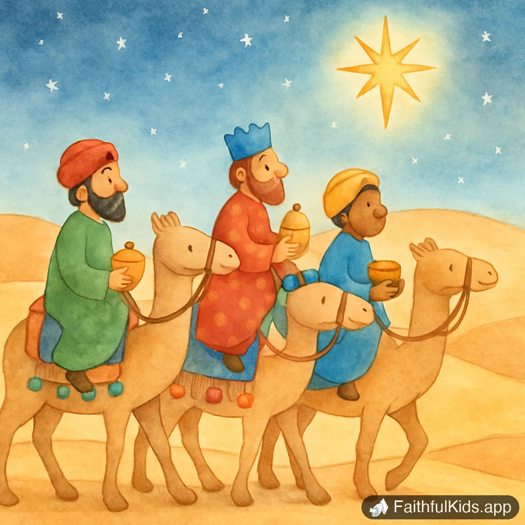 The Christmas Story for Kids: A Read-Aloud Retelling - Key Moment Illustration