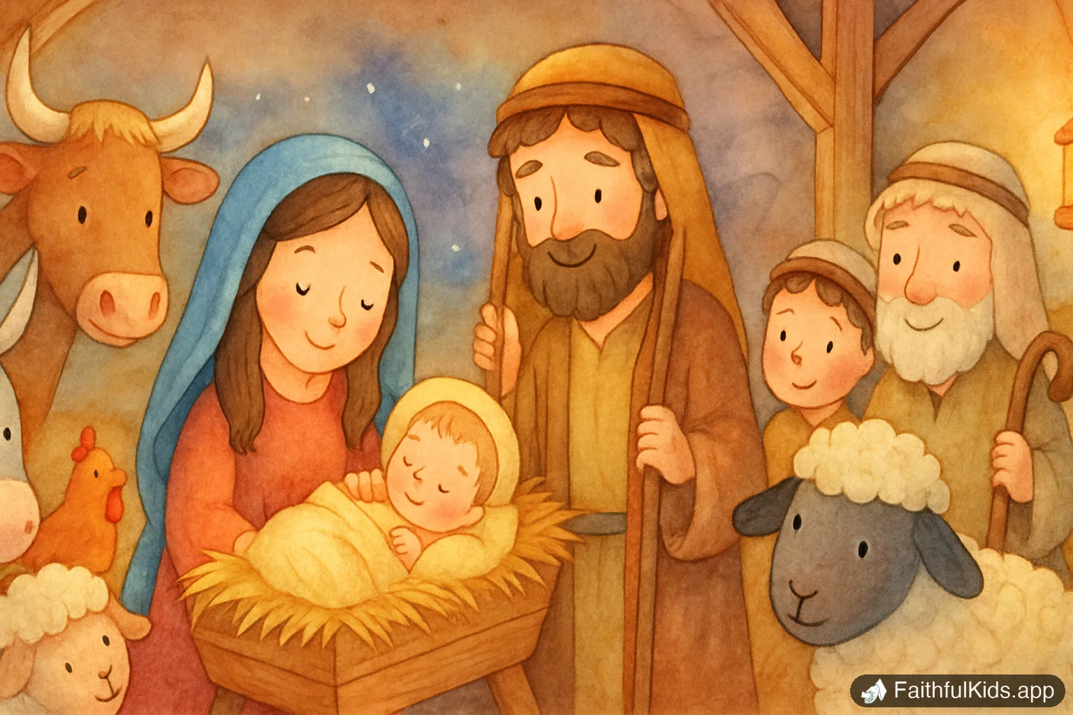 The Christmas Story for Kids: A Read-Aloud Retelling - Bible Story Illustration for Kids