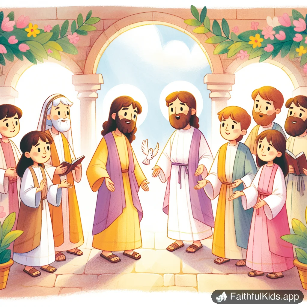 Illustration from The Day of Pentecost for Kids: Bible Story Explained Simply