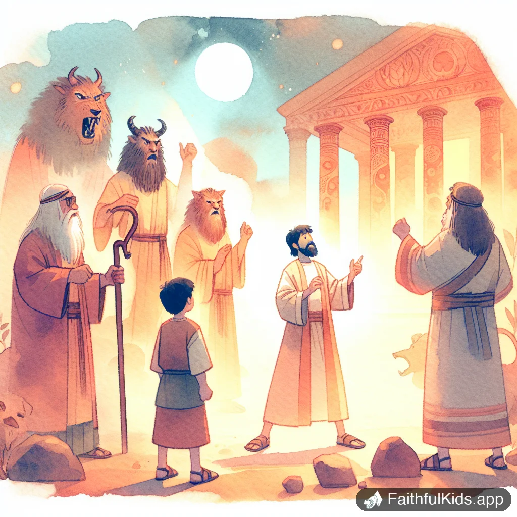 Illustration from The Demon Possessed Man for Kids: Bible Story Explained Simply