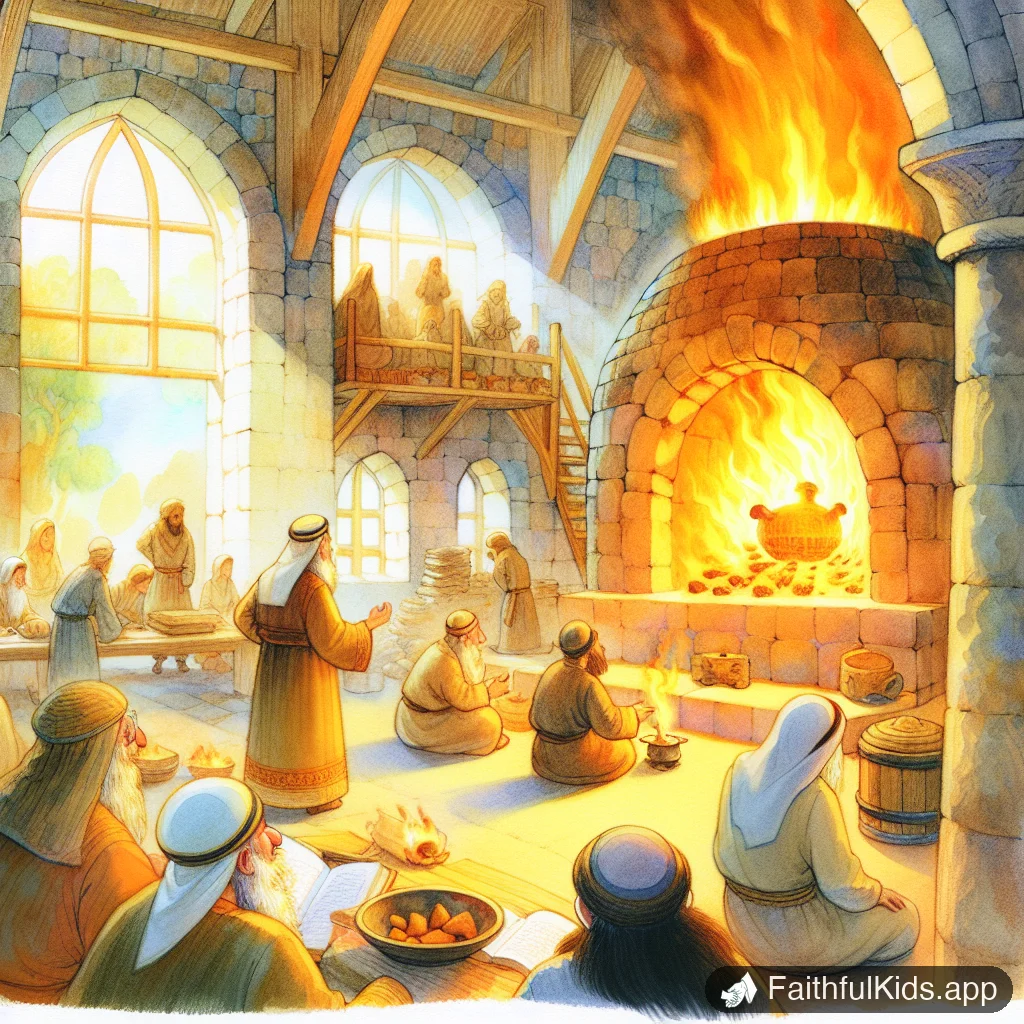 Illustration from The Fiery Furnace for Kids: Bible Story Explained Simply