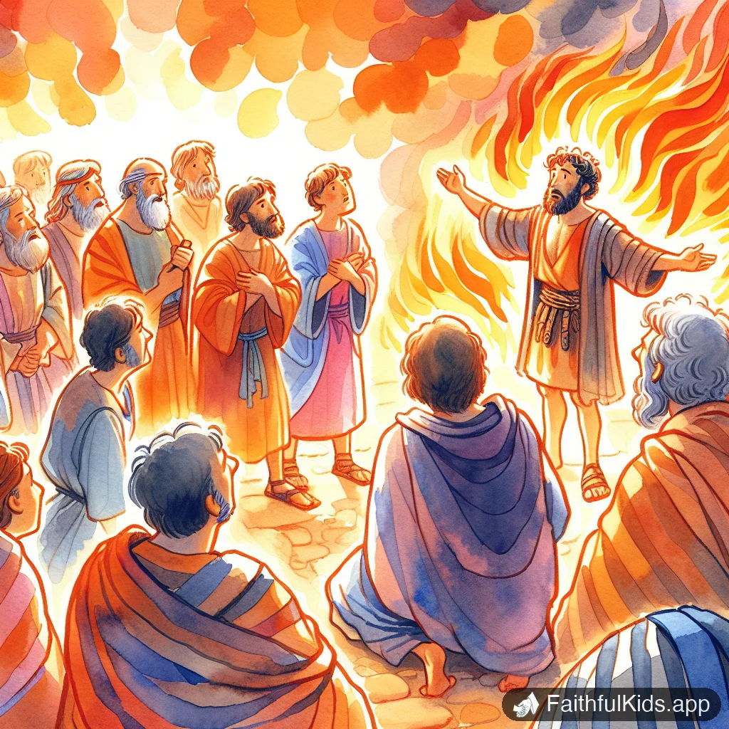 The Fiery Furnace for Kids: Bible Story Explained Simply - Key Moment Illustration