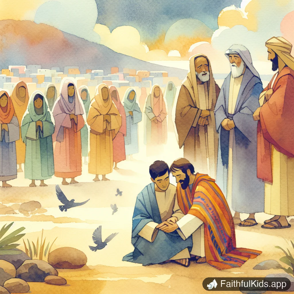 The Good Samaritan for Kids: Bible Story Explained Simply - Key Moment Illustration