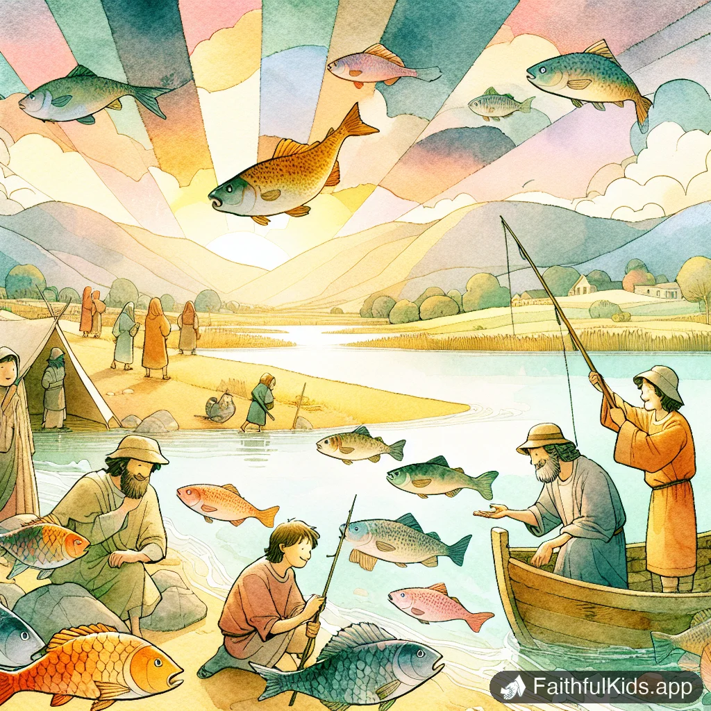 Illustration from The Great Catch of Fish for Kids: Bible Story Explained Simply