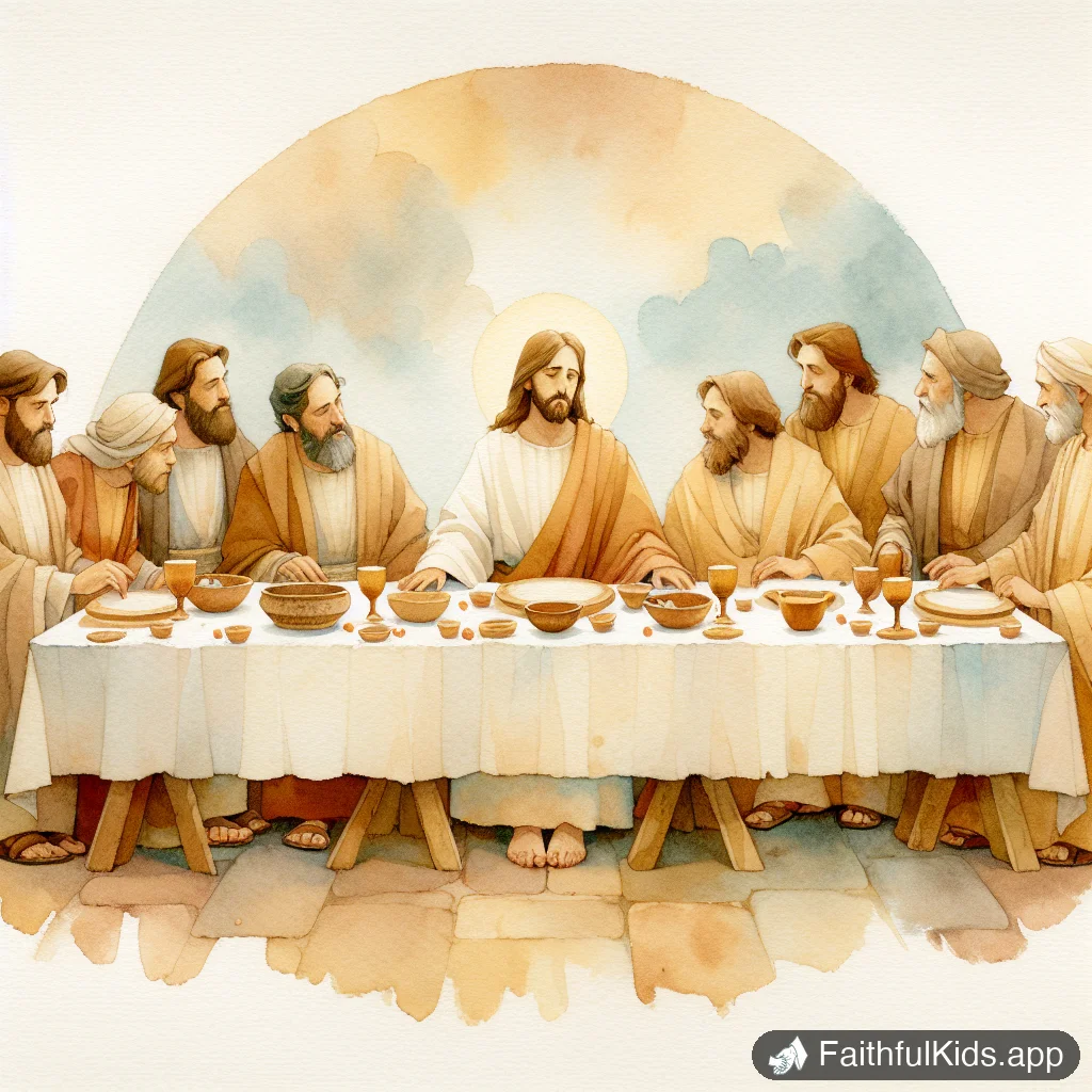 Illustration from The Last Supper for Kids: Bible Story Explained Simply