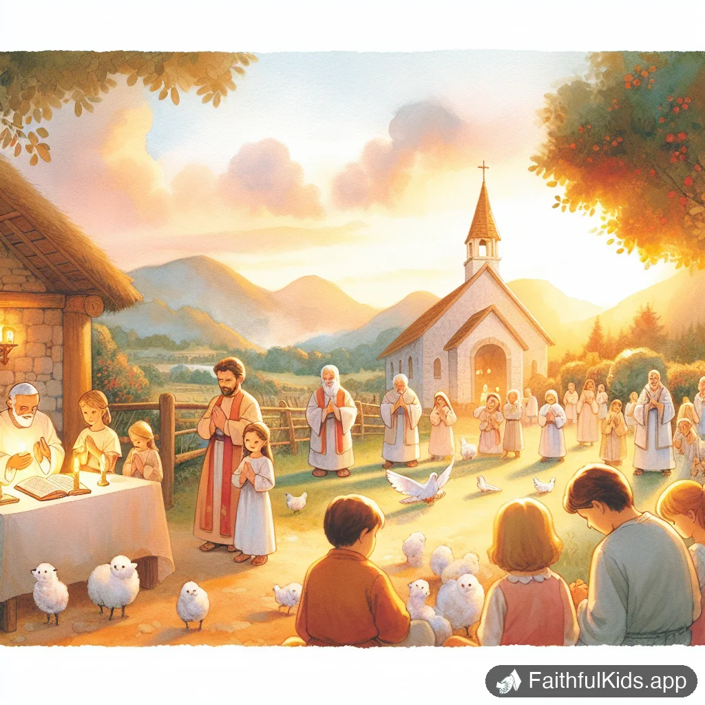 Illustration from The Lords Prayer for Kids: Bible Story Explained Simply