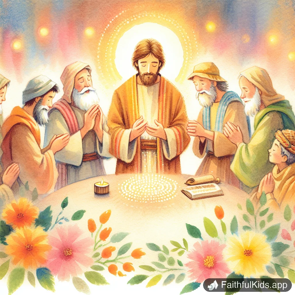 The Lords Prayer for Kids: Bible Story Explained Simply - Key Moment Illustration