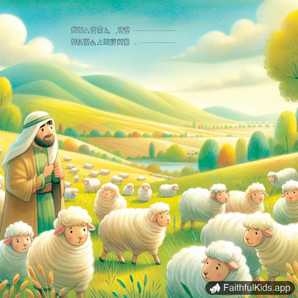 Illustration from The Lost Sheep for Kids: Bible Story Explained Simply