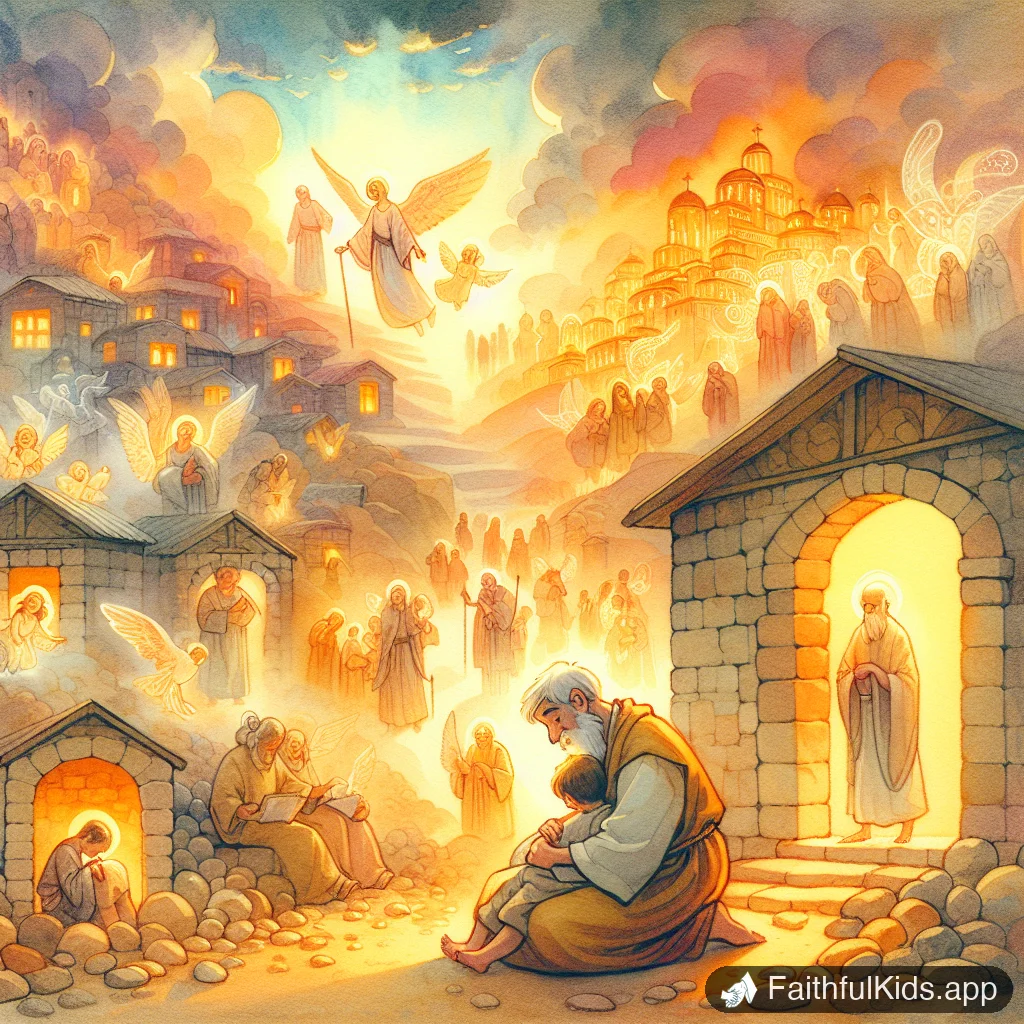 The Prodigal Son for Kids: Bible Story Explained Simply - Key Moment Illustration