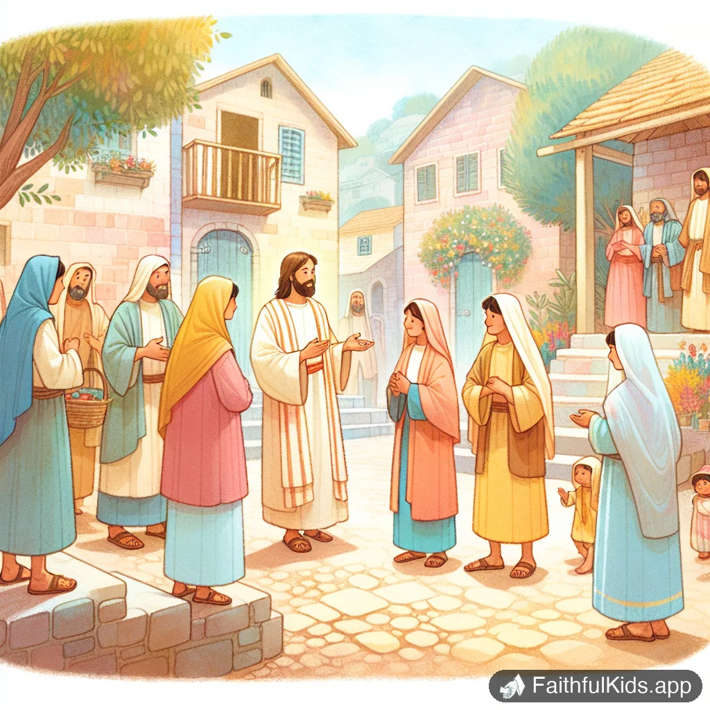 Illustration from The Raising of Lazarus for Kids: Bible Story Explained Simply