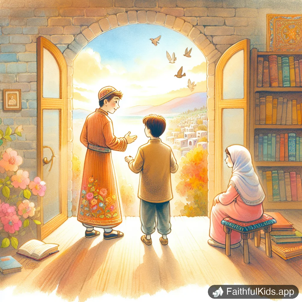 Illustration from The Room on the Roof for Kids: Bible Story Explained Simply