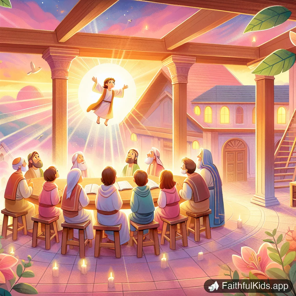 The Room on the Roof for Kids: Bible Story Explained Simply - Key Moment Illustration
