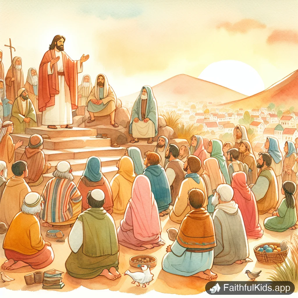 Illustration from The Sermon on the Mount for Kids: Bible Story Explained Simply