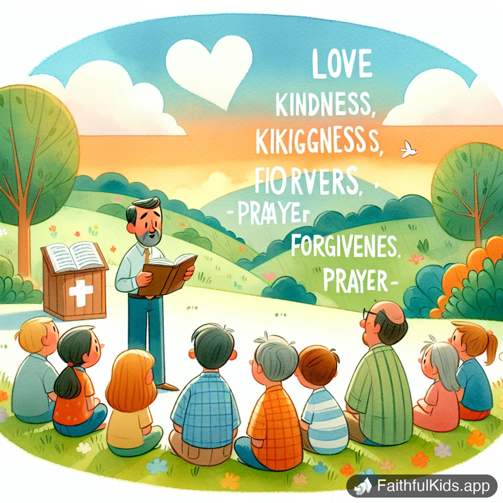 The Sermon on the Mount for Kids: Bible Story Explained Simply - Key Moment Illustration