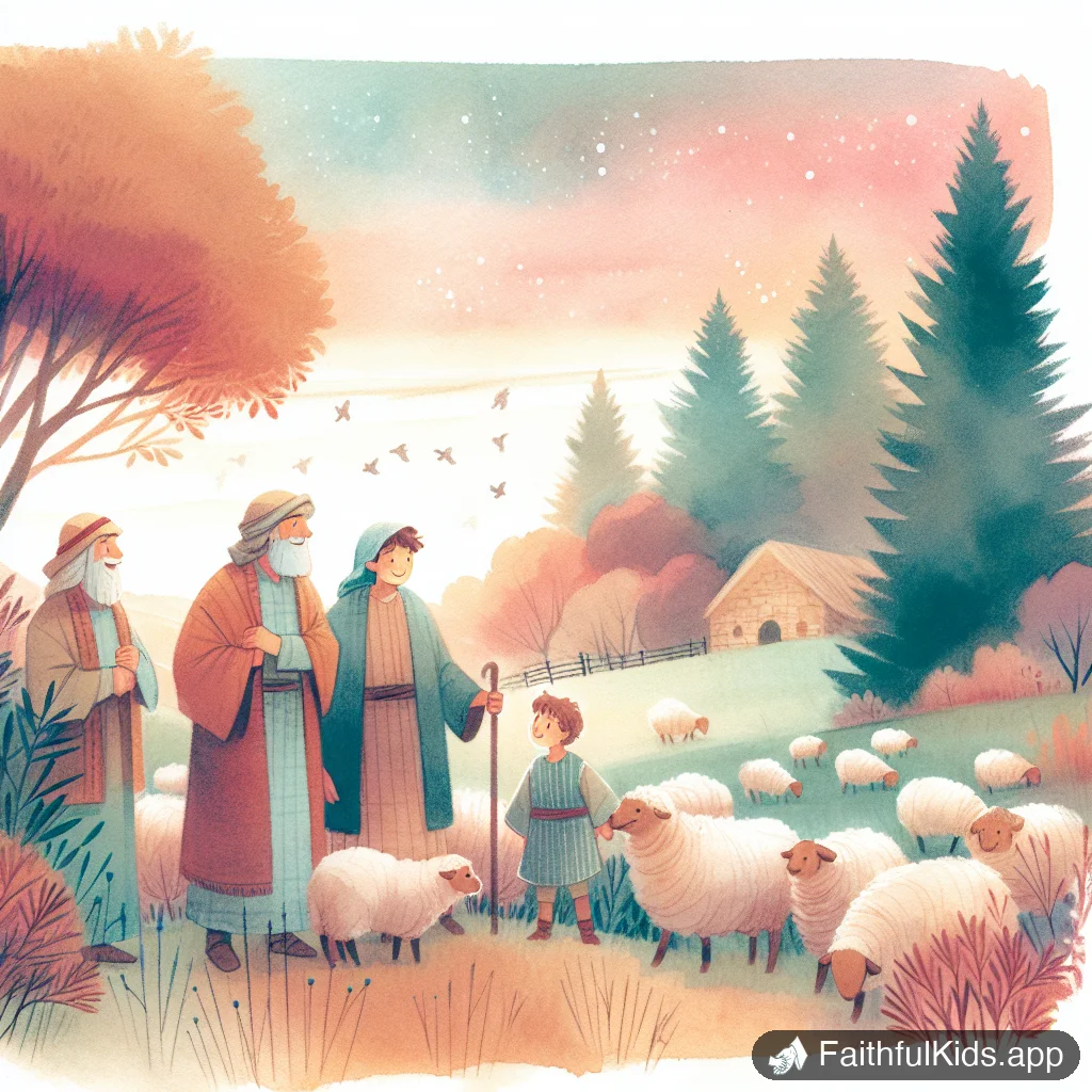 Illustration from The Shepherds Song for Kids: Bible Story Explained Simply