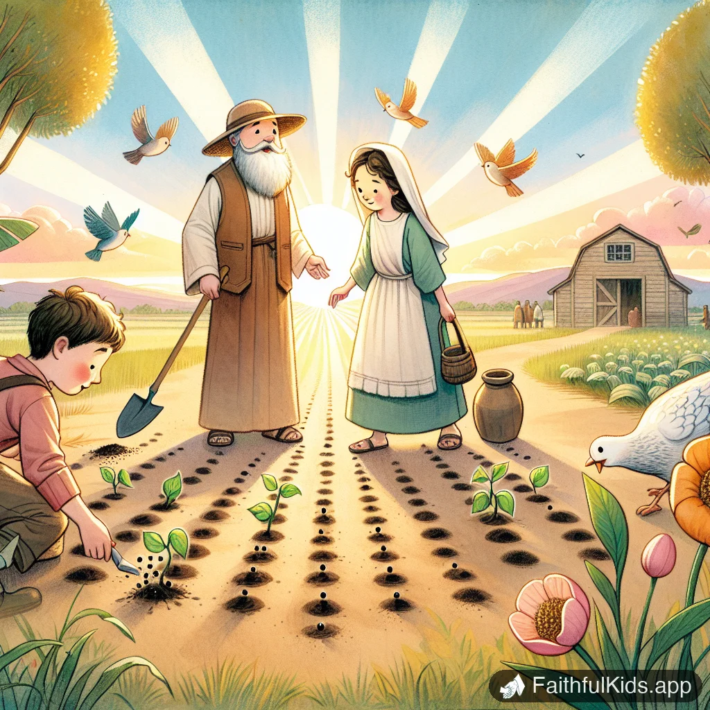 Illustration from The Sower and the Seeds for Kids: Bible Story Explained Simply