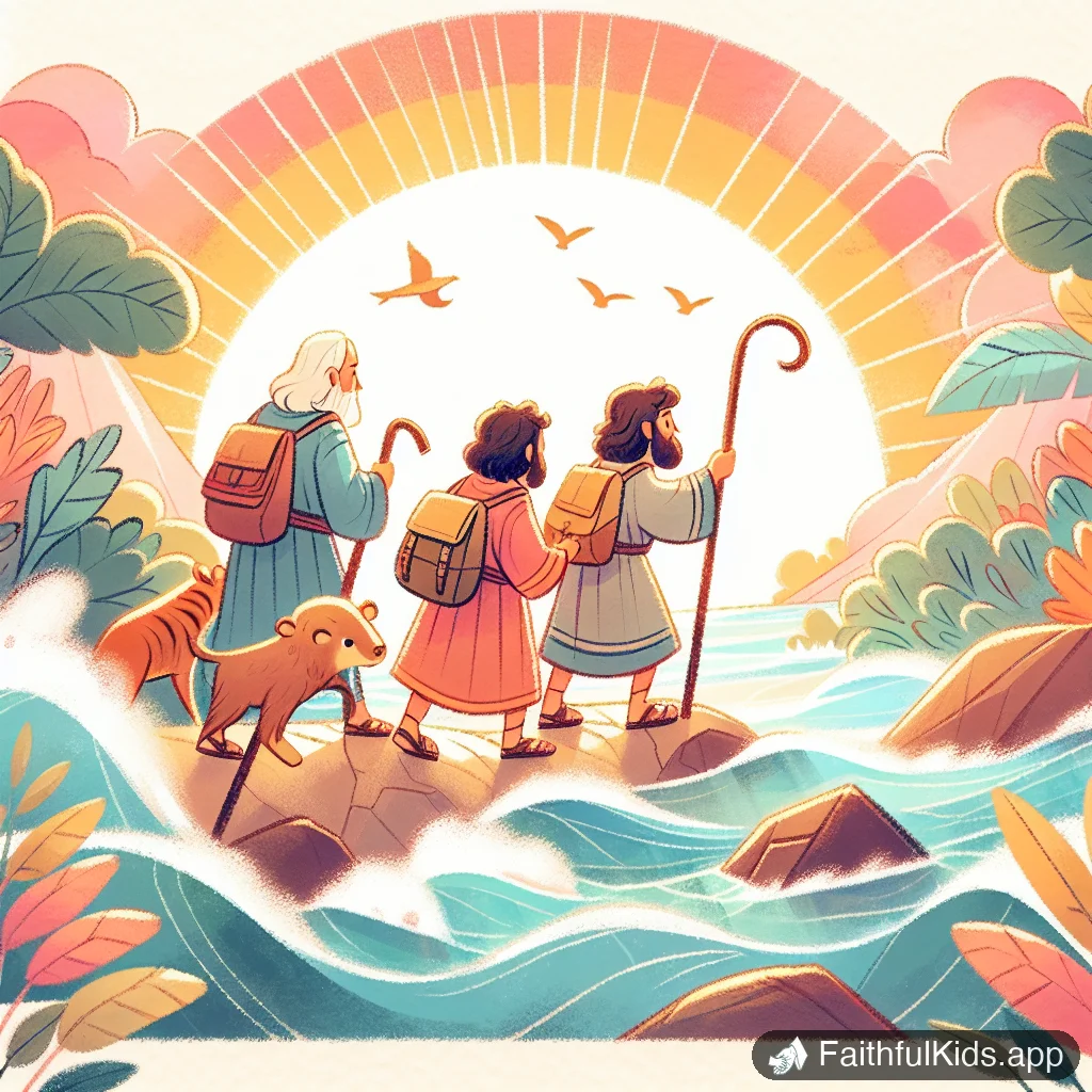 The Sun Stands Still for Kids: Bible Story Explained Simply - Key Moment Illustration