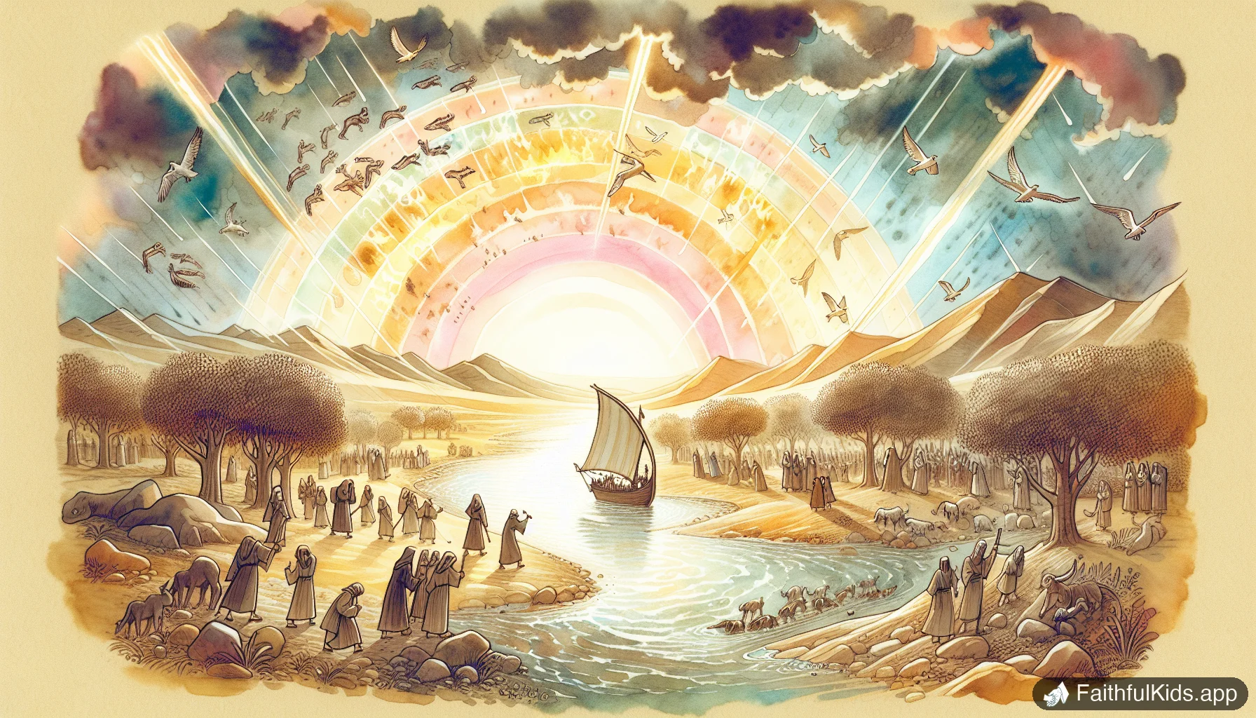 The Ten Plagues for Kids: Bible Story Explained Simply - Bible Story Illustration