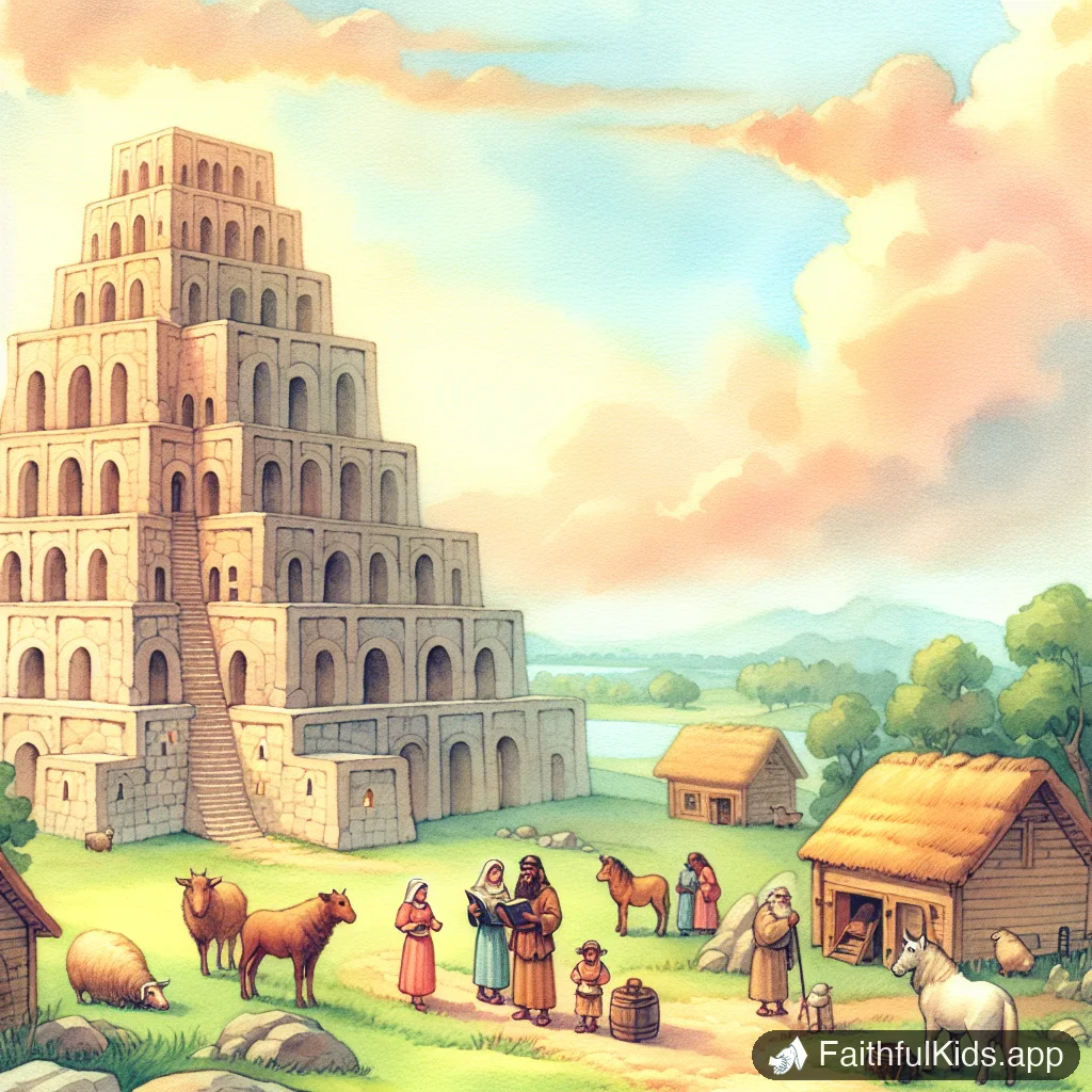 Illustration from The Tower of Babel for Kids: Bible Story Explained Simply