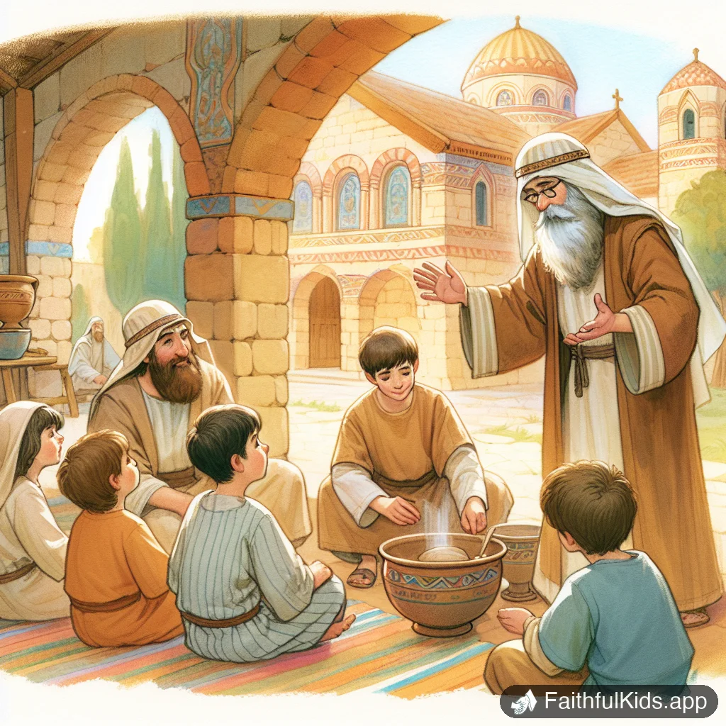 Illustration from The Unforgiving Servant for Kids: Bible Story Explained Simply
