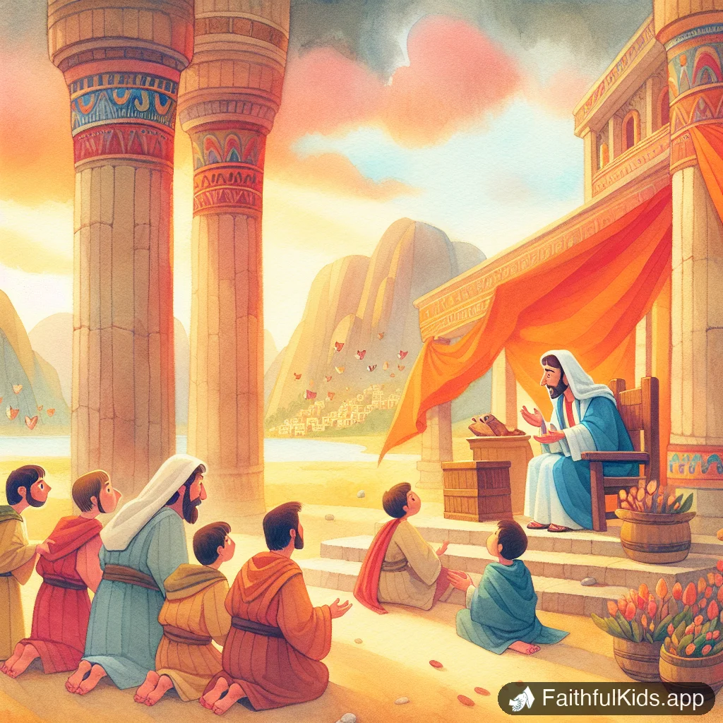 The Unforgiving Servant for Kids: Bible Story Explained Simply - Key Moment Illustration
