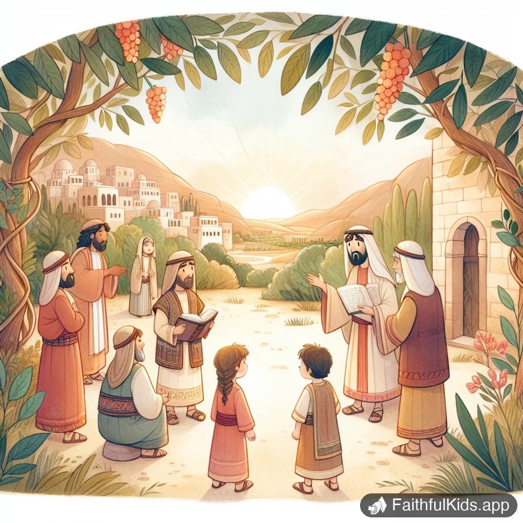 Illustration from The Vine and the Branches for Kids: Bible Story Explained Simply