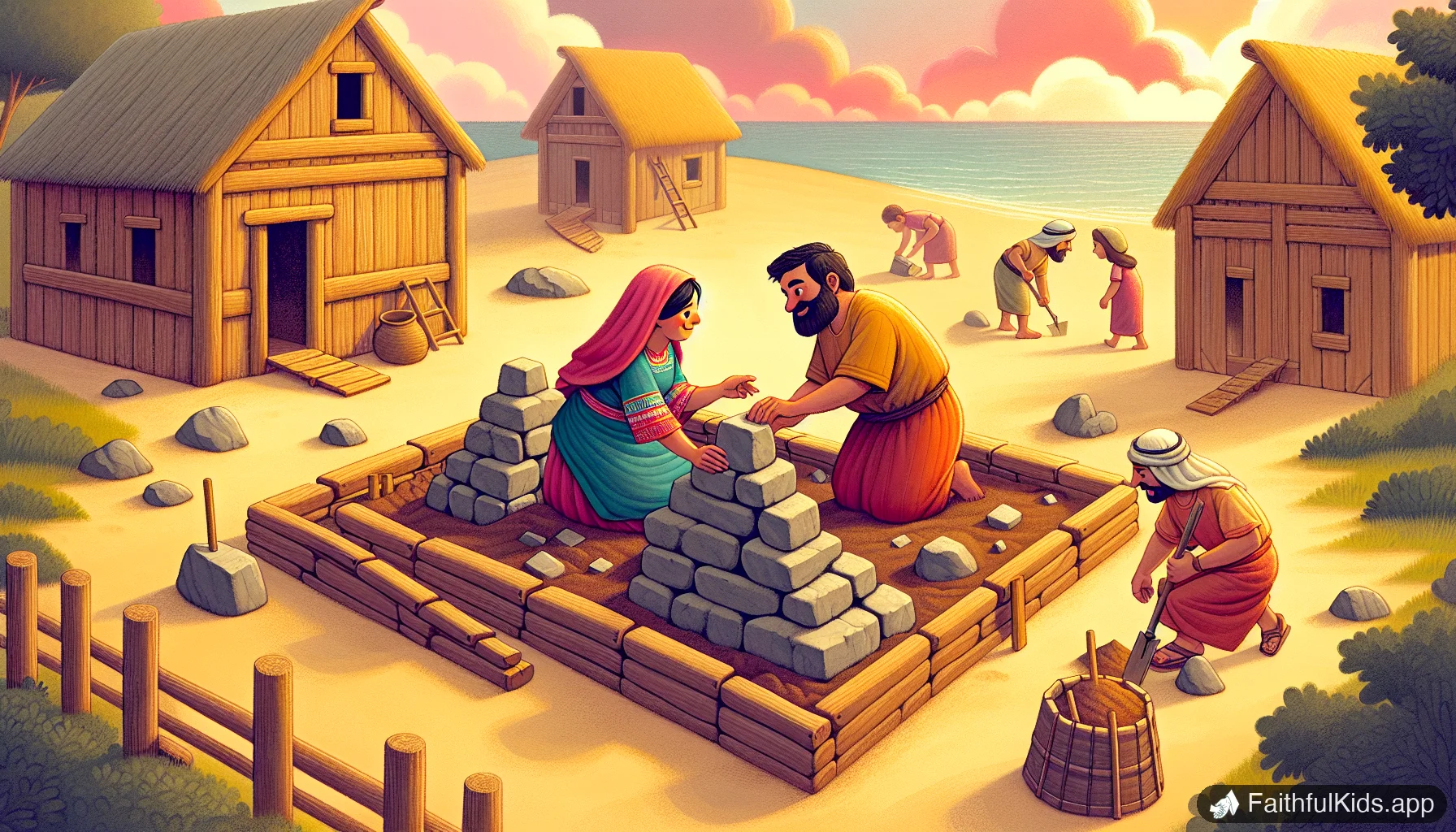The Wise and Foolish Builders for Kids: Bible Story Explained Simply